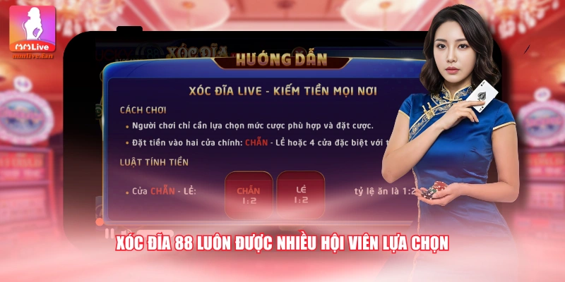 Xóc Đĩa 88 luôn được nhiều hội viên lựa chọn